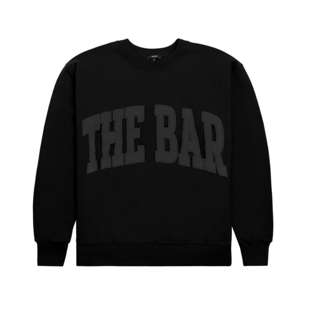 COPY - BNWT THE BAR Varsity sweatshirt black